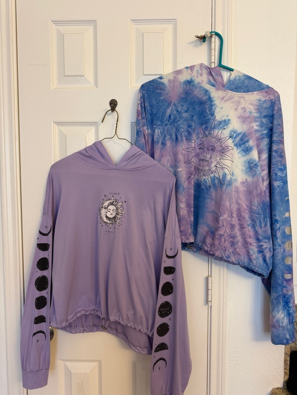 Lavender Moon Phase Hoodie Top (2 BUNDLE)